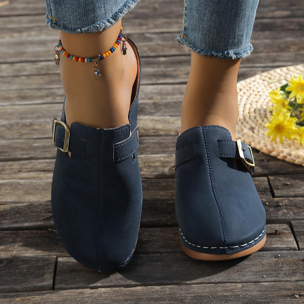 New large-size women's bag head slippers spring and summer thick-soled half slippers