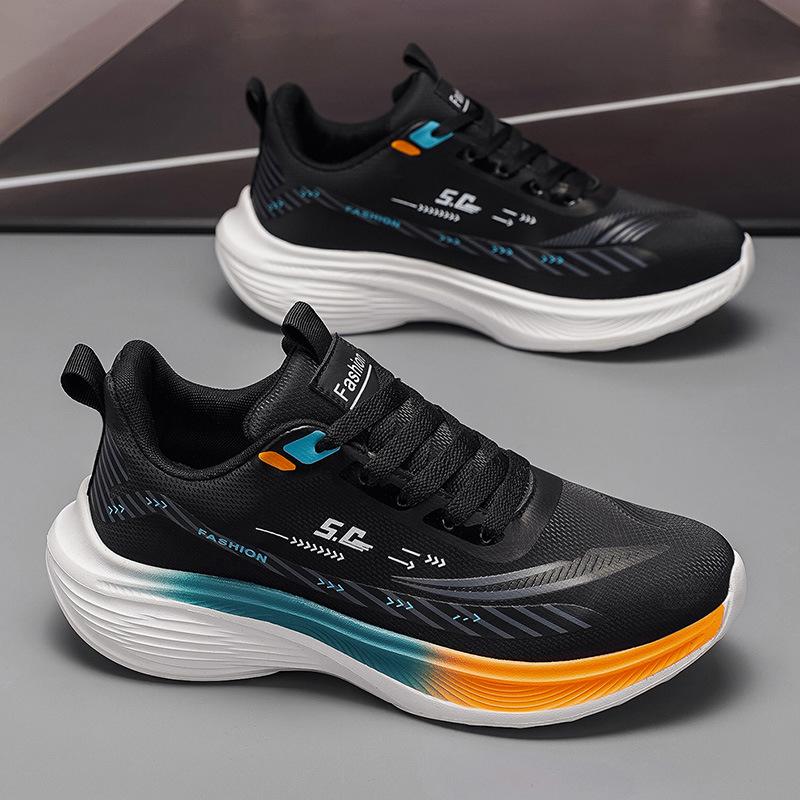 Ultra-light elastic running shoes Student racing physical fitness test Body test Soft-soled sports shoes Running dad trendy shoes 39