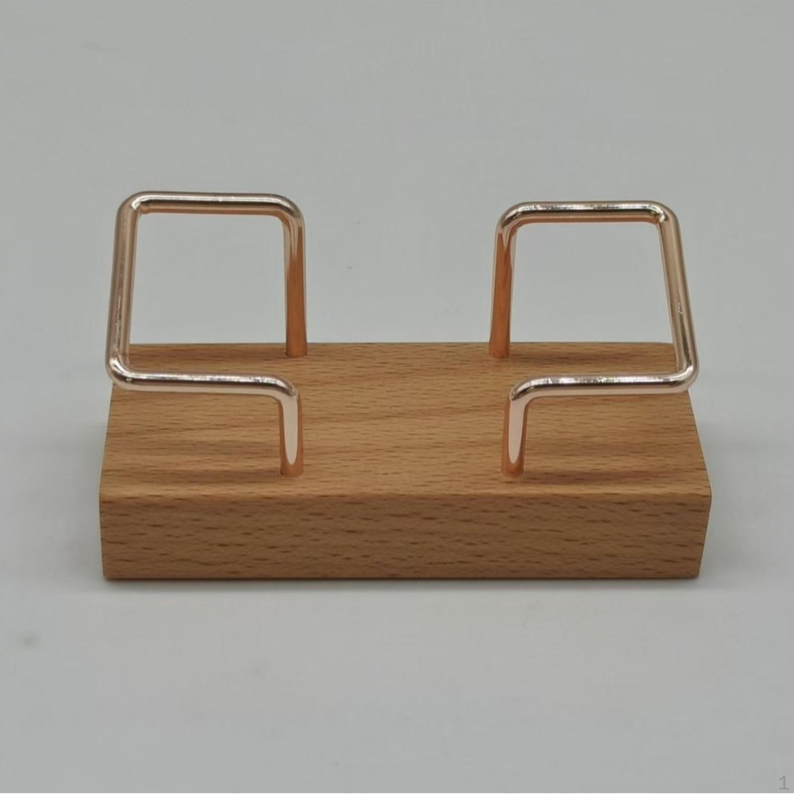 

11x5 см настольная деревянная опора для коммерческих дефектов многоцелевая визуализация латунной рамы коричневый