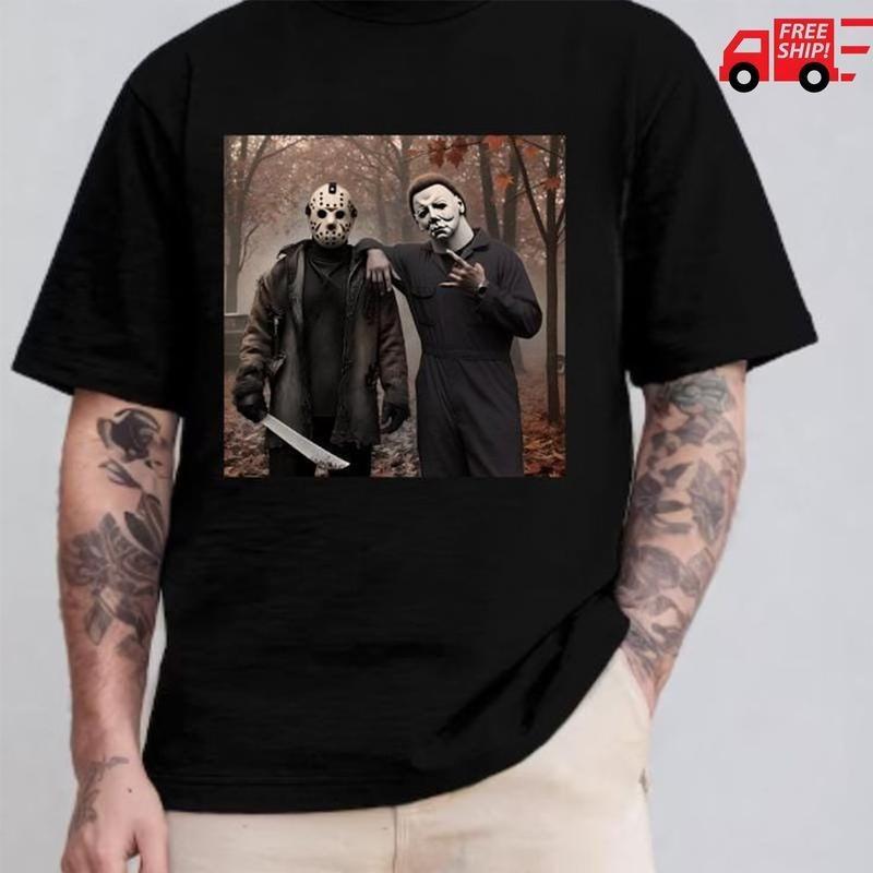 

Graphic Printed T-Shirt Gift For Everyone Shirt, Friday The 13Th, Jason And Mich M