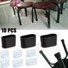 10 Pcs Rubber Chair Leg Cap Oval Covers Table Feet Table End Cap Covers Floor Protectors Furniture Leveling Feet Home Decor