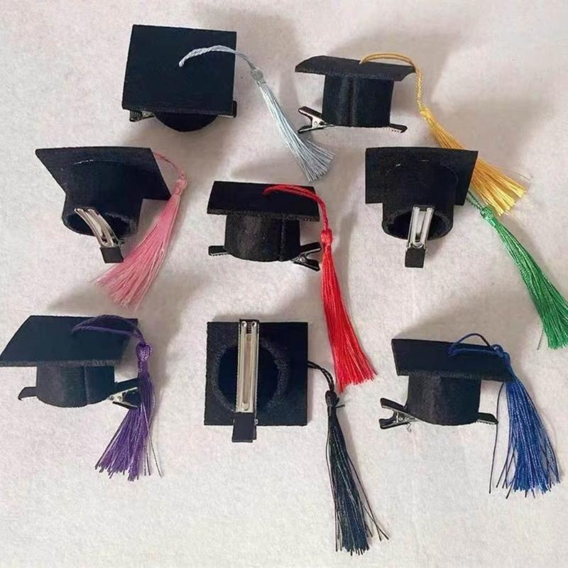 1 pcs Mini Cute Graduation Cap Hair Clip Accessory Party Graduation Hat Hairpins for Girl Headdress Jewelry