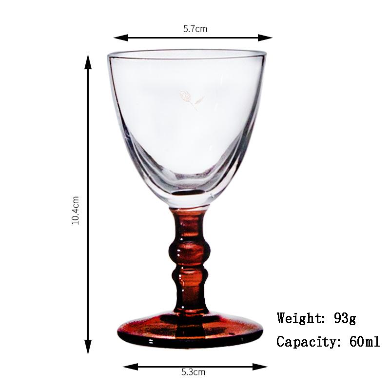 

Red Green Goblet Set Carved Colored Cocktail Glasses Home Decoration Wine Cups Spirit Glass Drinkware for Party Wedding 1PCS
