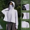 Women's Summer 2024 UV Protection Ice Silk Cycling Cardigan – Black Glue Original Yarn, Lightweight, and Breathable.