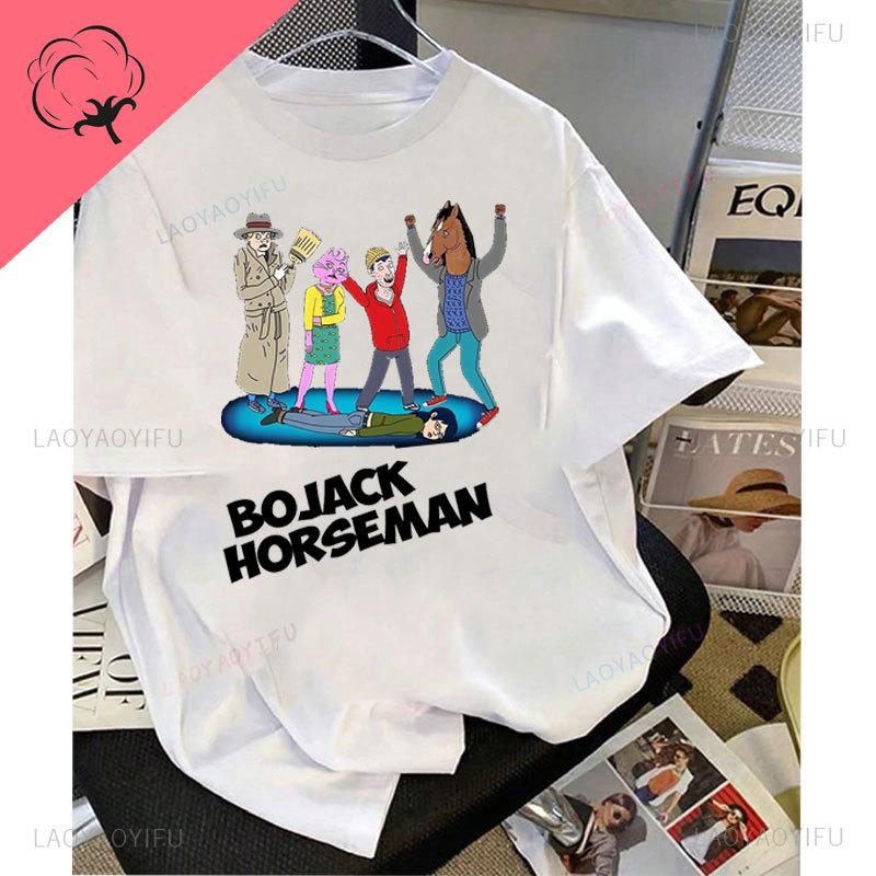 

BoJack HorseUnisex with Friends TShirt Unisexs and Womens Vintage Classics Cotton Kids Funny Oversided Y2k Clothing Camisa Tee Top 3XL
