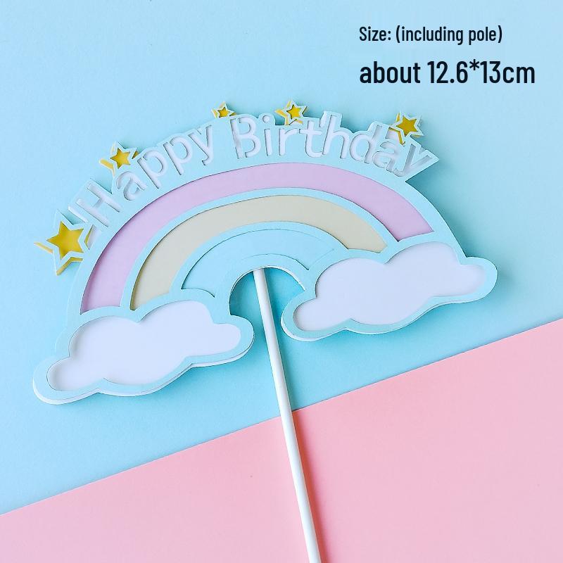 Dazzling Rainbow Tassel Birthday Cake Topper - Dessert Table Decoration