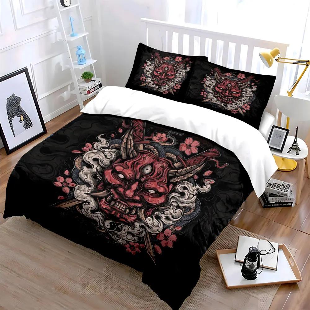 Set di Poster Decorativi Arte Demoniaca Morbido Confortevole Copripiumino Set Biancheria da Letto Incluso 1*Copripiumino & 2*Federe regalo