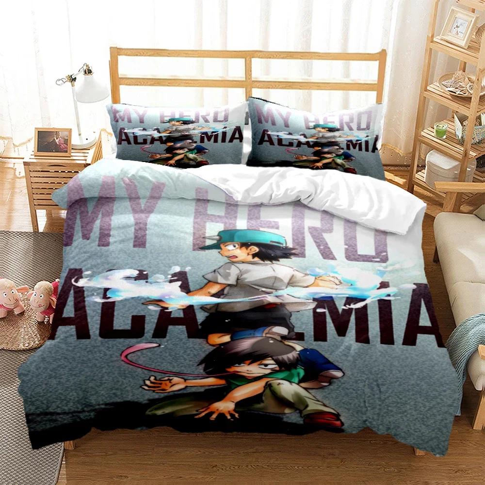 My Hero Anime Druck Dreiteiliges Bettwäscheset Mode Kinder Oder Erwachsene Für Betten Bettbezüge Kissenbezüge Bettwäscheset Geschenk