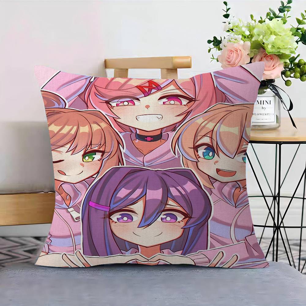 Anime Game DDLC D-Doki Pillow Cover Sofa Cushion Cover Home Room Decoration Children Gift