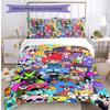Brawl Stars Printed 3PCS Bedding Set Soft Breathable Duvet Cover Pillowcases Set Washable Bedroom Decor Home Gift