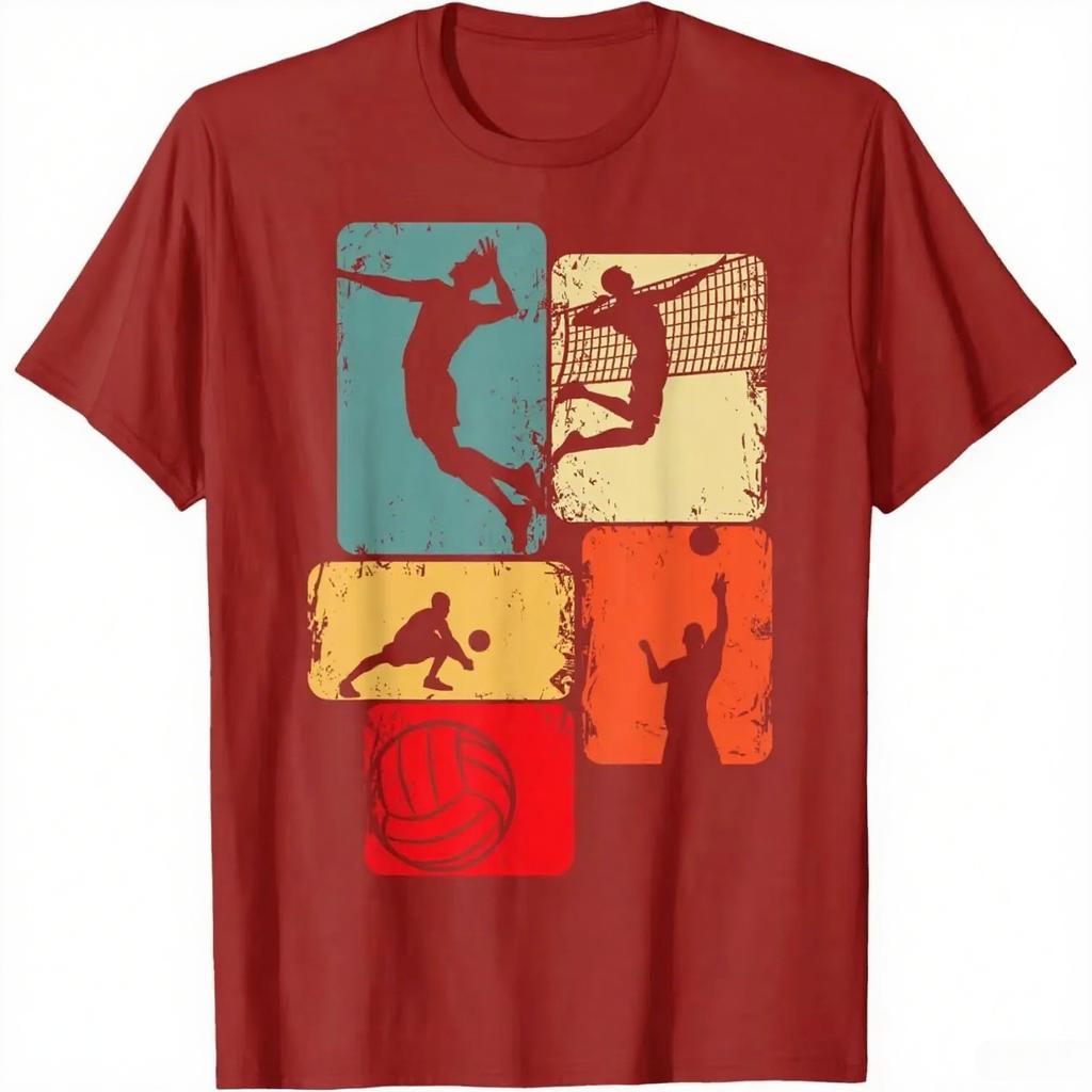 Volleyball Boys Men Youth T-Shirt Cotton Print Original Design Gifts T Shirts Unisex Summer Streetwear Tops Camiseta
