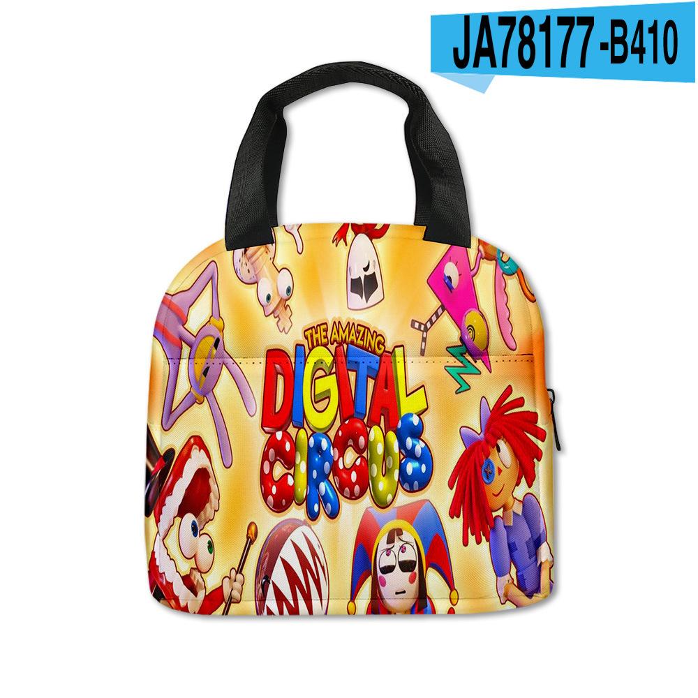 Magic Digital Circus Lunch Bag Aluminum Foil Insulated Lunch Box Tote Bag Children'S Meal Bag With Meal Bag
