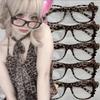 Kawaii Leopard Print Eyeglass Frame Accessories Cute Beauty Cartoon Anime  Vintage Eyeglass Frame Toys For Girls Gifts