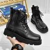Martin boots men's boots locomotive boots high-top leather boots autumn and winter new boots boots large size tooling shoes