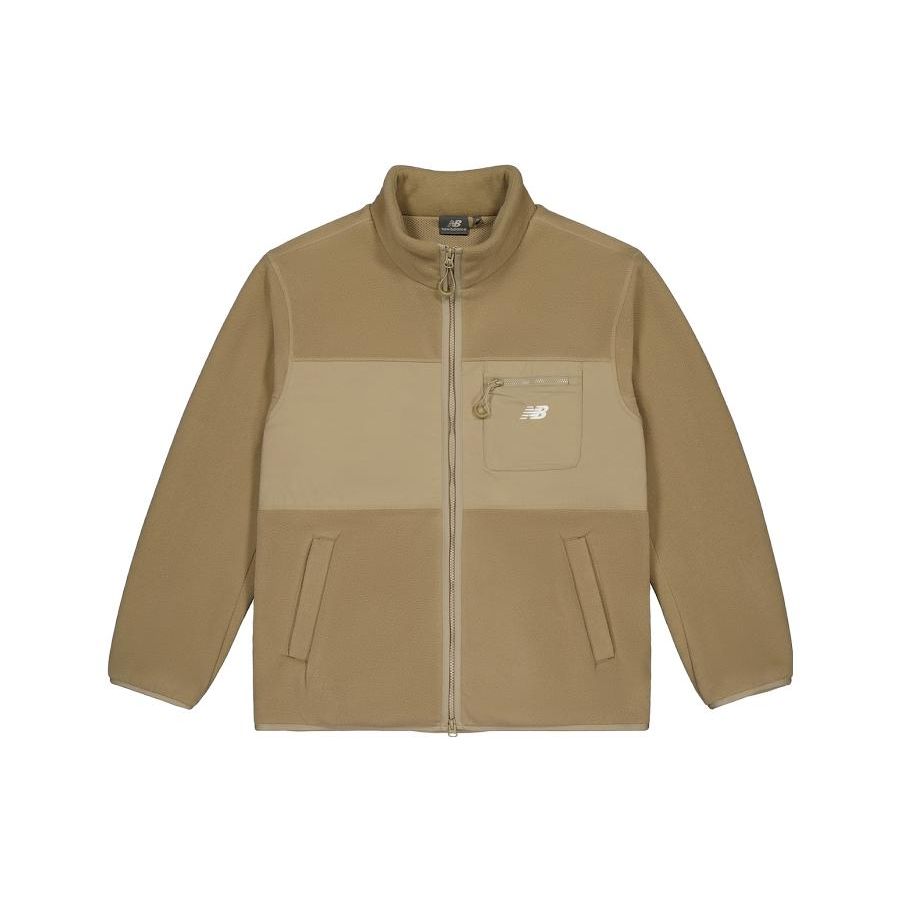 

Мужская спортивная куртка New Balance Outdoor Series с принтом и воротником цвета хаки MDD43171-LBE