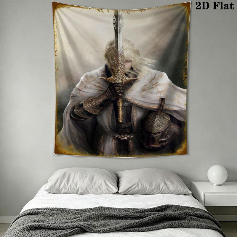 Elden Ring Call Wall Hanging Printed Fabric Blanket Decorative Tapestries for Bedroom Living Room Home Decor
