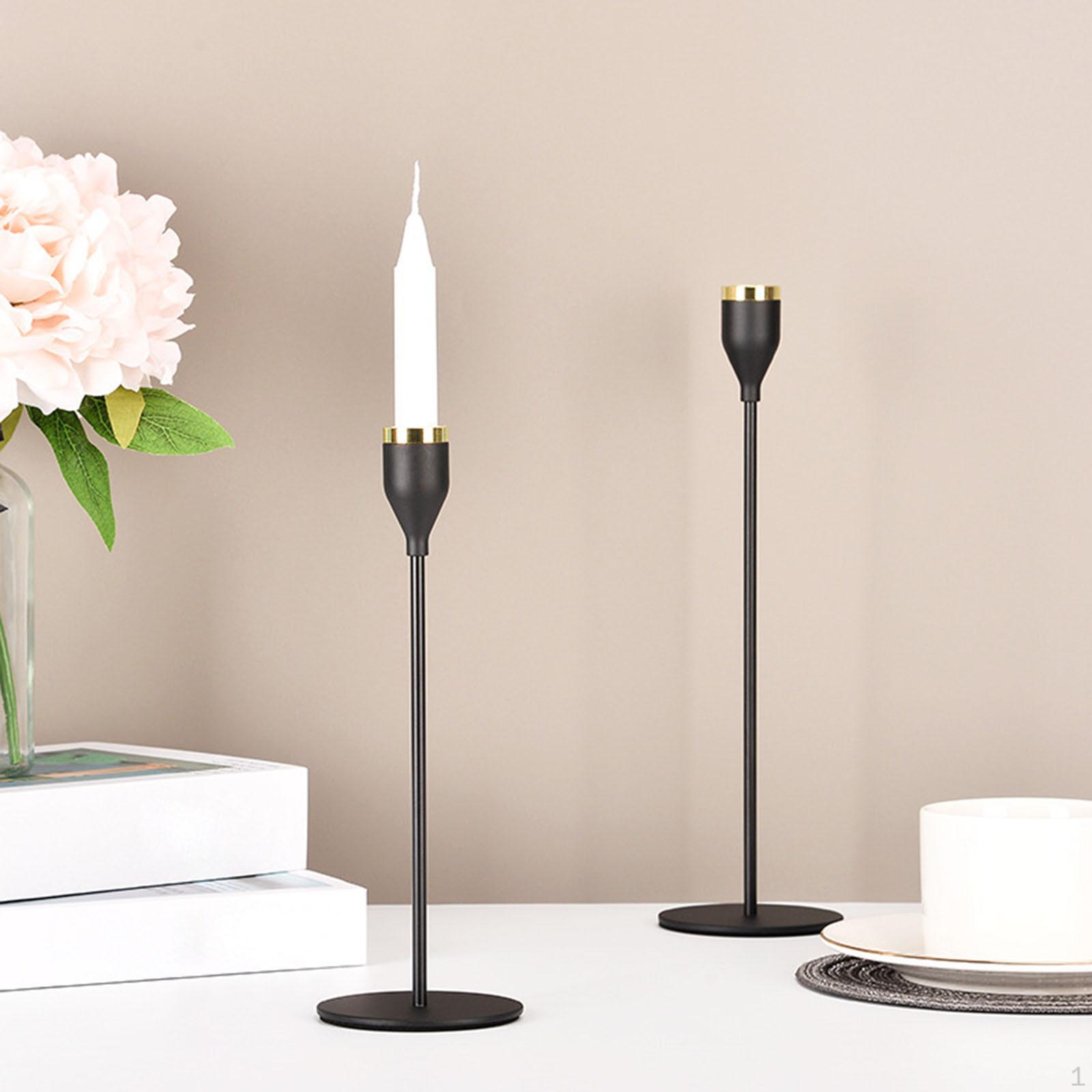 

Candle For Taper Candles,Metal Decorative Candlestick Holder Wedding,Dinner,Party,Fit Pillar High