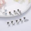Bobisty 16G Cartilage Earrings for Women Stainless Steel Helix Piercing Jewelry Leaf Butterfly CZ Studs