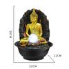 Handgefertigte Buddha-Statue Dekorative Brunnen Innenwasser Harz Handwerk Geschenke Feng Shui Schreibtisch Heimbrunnen 110V 220V