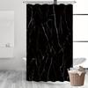 Tenda da Doccia Impermeabile Stampa Marmo Nero Rivestimento Vasca Antimuschio Accessori Bagno Contemporanei Design Interni Elegante
