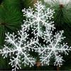 Christmas Snowflakes Plastic Brushed Ornaments Snowflake Tree Hanging Decorations Winter Party Holiday Home Decoration Supplies