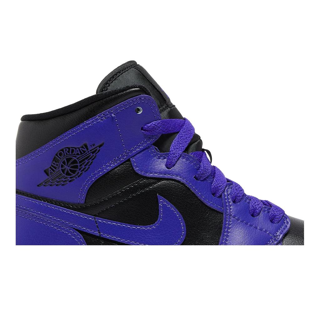 Womens Air Jordan 1 Mid 'Dark Concord' (women's sizes) Black / Dark Concord / Sail Vintage Basketball Shoes BQ6472 051