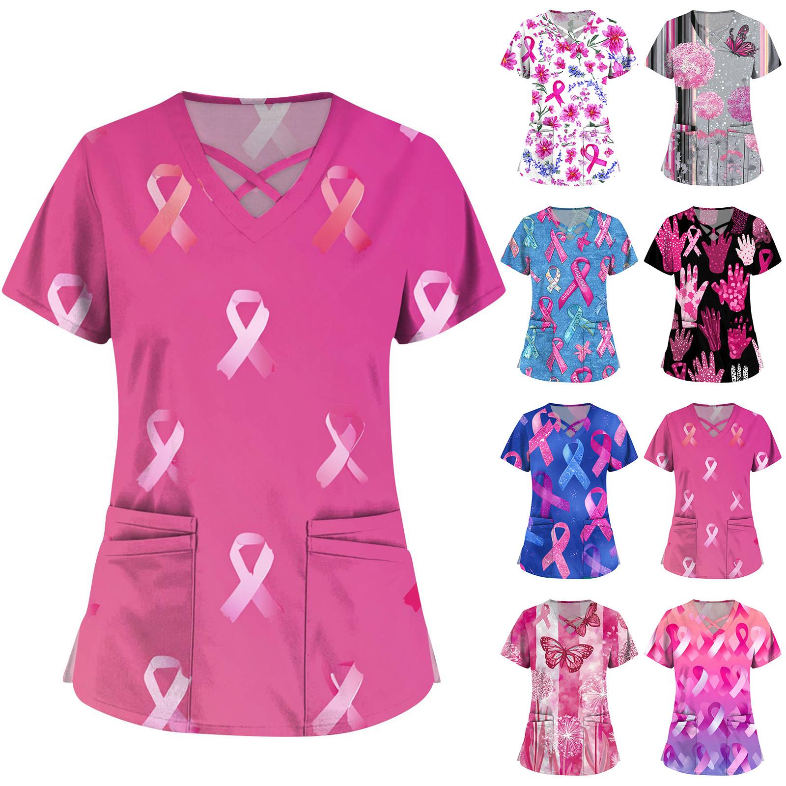 

Women s Fashion V-Neck Short Sleeve Overalls Double Layer Pocket Printed Tops Apparel XL білий