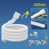2M White Drain Hose Pipe Inlet Extension Tube Drainpipe for Faucet Accessories Washing Machine Water Pipe Home Improvement
