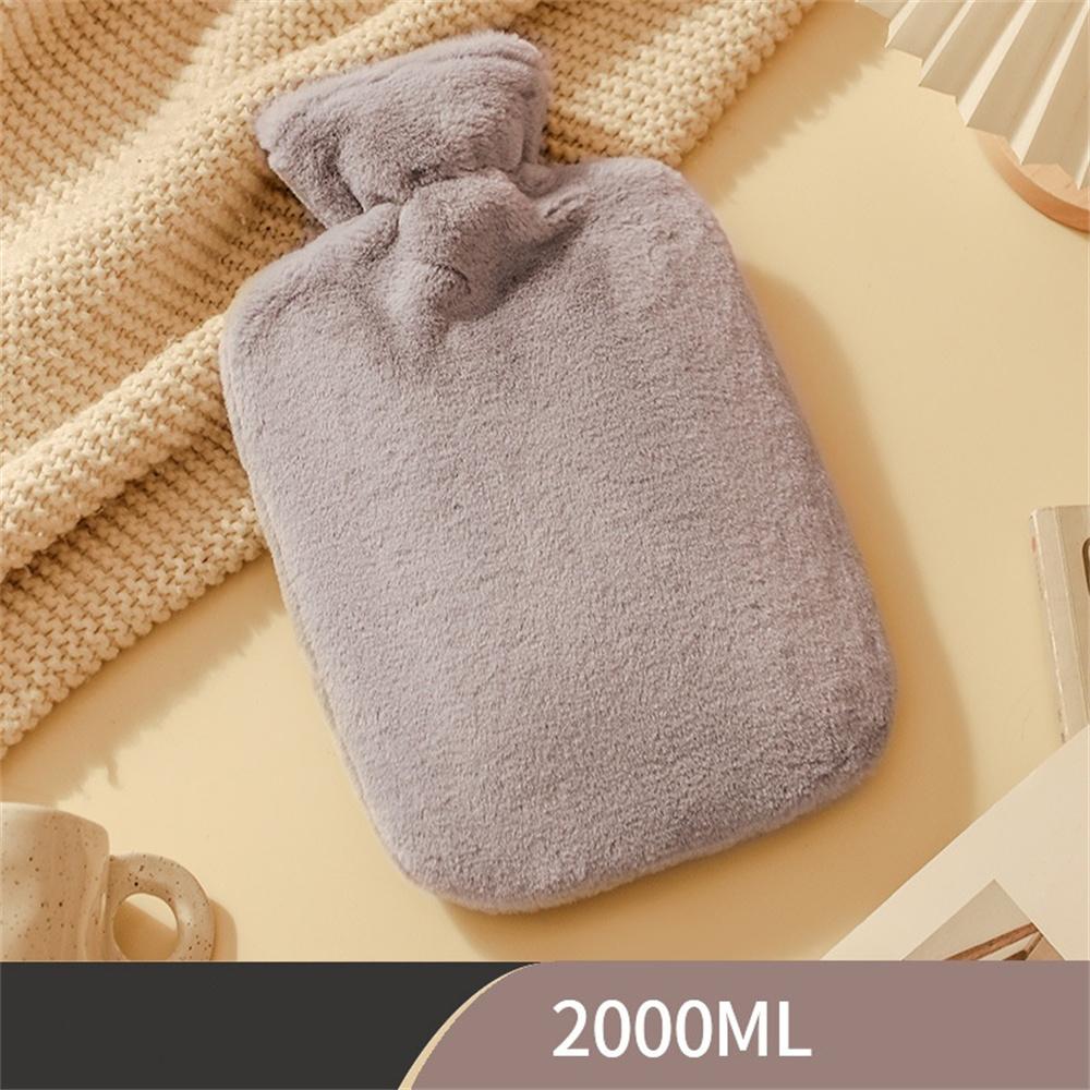 1000ml/2000ml Soft Hand warmers Hot-water Bag with Plush Cover Hot-water Bottle Protecter Hand Portable Winter Warming Products