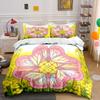 Butterfly Floral Art Set Decor Soft Comfortable Duvet Cover Bedding Set Included 1*Duvet Cover & 2*Pillowcases, Gift