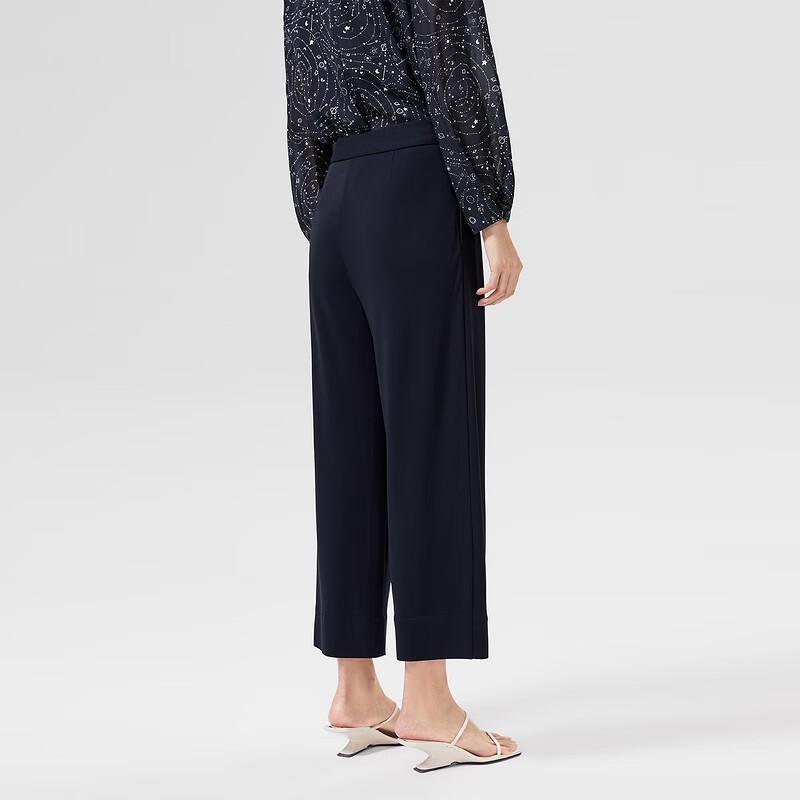 OVVOVV Women's Draped Knit Cropped Wide-Leg Pants