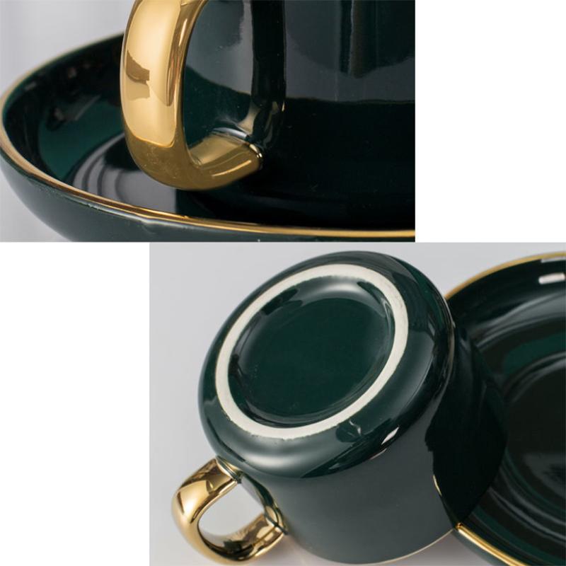 Juego de tazas de café de cerámica exquisito para desayuno en casa británico, taza de té perfumada de lujo, guirnalda agitadora, taza de agua