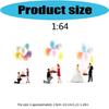 Lovely Tiny Couple Figurines 1:64 Proportion Realistic Resin Models Collectible Figurine for Wedding Cake Decorations