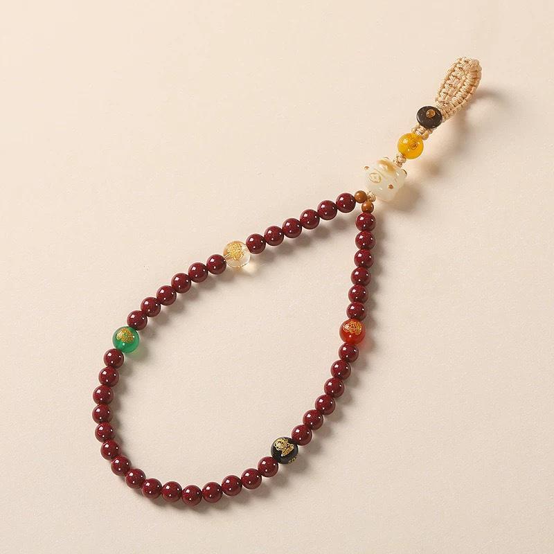 Брелок для телефона  Амулет Богатства с киноварью  - Унисекс украшение для процветания и мира