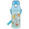 Skater vannflaske 480 ml antibakteriell plast for barn Barnevennlig lett Pokemon Joyful laget i Japan PSB5SANAG-A