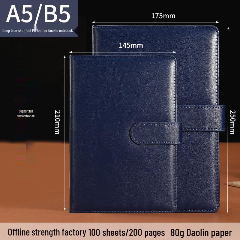 Custom Logo A5 Business Meeting Notebook - Personalized High-Value Gift