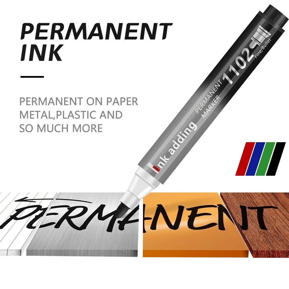 3-100 Pcs/Set Permanent Marker Pen Fine Point Waterproof Ink Thin Nib Crude Nib Black Blue Red Ink 2-3mm Fine Color Marker Pens