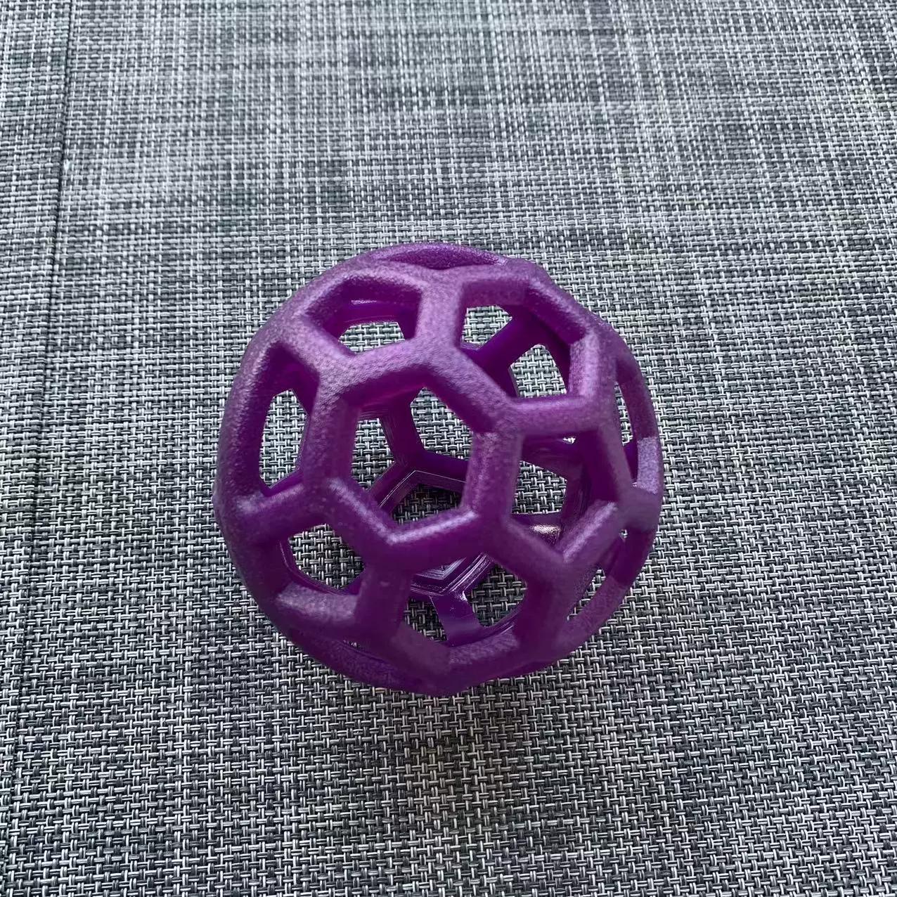 

Игрушка для жевания из натурального каучука для собак, безопасный геометрический мяч для собак, интерактивные мячи для домашних животных, дрессировка щенков, игры, чистка зубов, полые игрушки фиолетовый