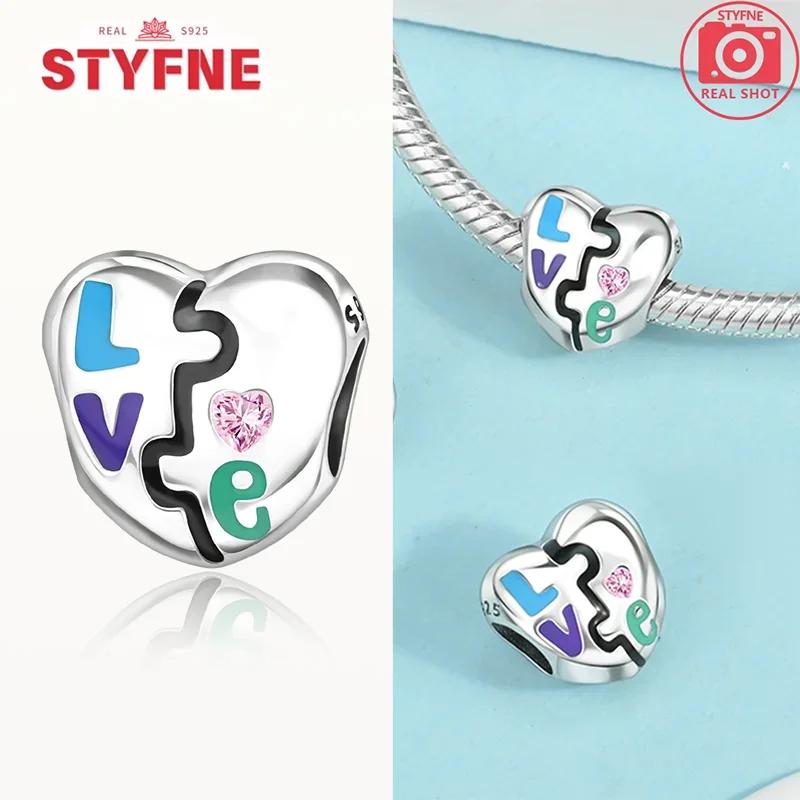 Copper Romantic Couple Love Heart Beads Valentine'S Day Charms Bead Fit Original Bracelets Fine Diy Jewelryfor Women Gift