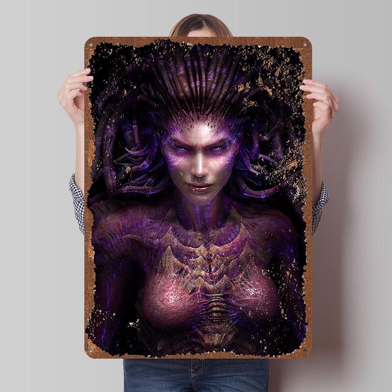 SStarCraft Tinplate Posters Customizable Wall Art Retro Vintage Metal Tin Signs for Decoration Home Decor Items House Interior