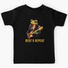 Frog Raves With Rock N Roll Guitar Beat & Repeat Kids T-Shirt