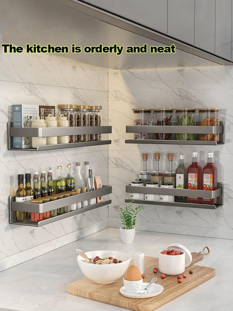 Wall Mounted Shelf Storage Wall Organizer Storage Shelves Punching Rack For Bathroom Kitchen Storage & Organization Hardward