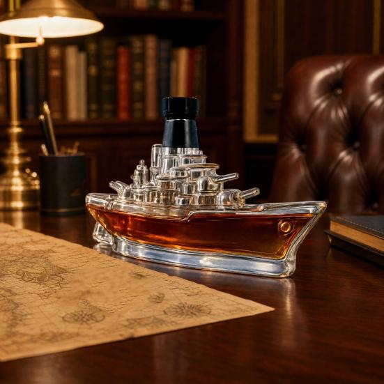 Vtipný karafa na whiskey ve tvaru francouzského buldočka, 350ml ručně foukaná skleněná láhev na alkohol, Nový dávkovač vína ve tvaru psa pro domácí bar, Dárek pro muže