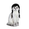 Funny Black Double Ponytail Pet Wig with Adjustable Strap Novelty Dog Cat Cosplay Accessory for Halloween Christmas Parties Festivals