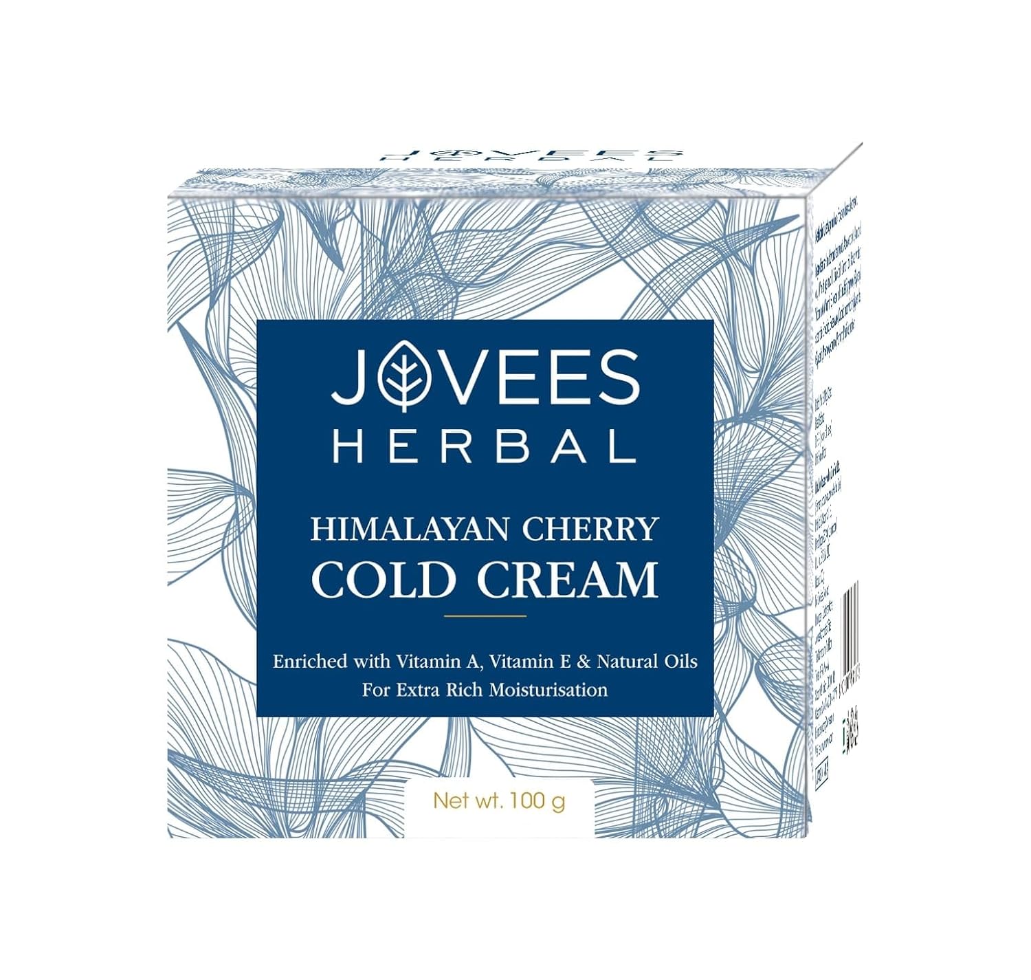 

Jovees Herbal Himalayan Cherry Cold Cream 100g For Hydrated Radiant Skin, Daily Lightweight Non-Oily Moisturizer For Soft Glow And Even Skin Tone