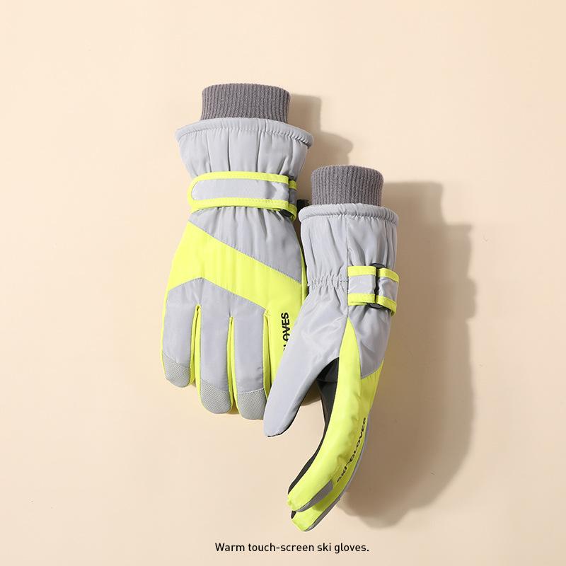 

Женские лыжные перчатки на зиму водонепроницаемые и непродуваемые, плюс бархатная утолщенная подкладка, теплые перчатки для езды на велосипеде на открытом воздухе, для вождения зимой average size