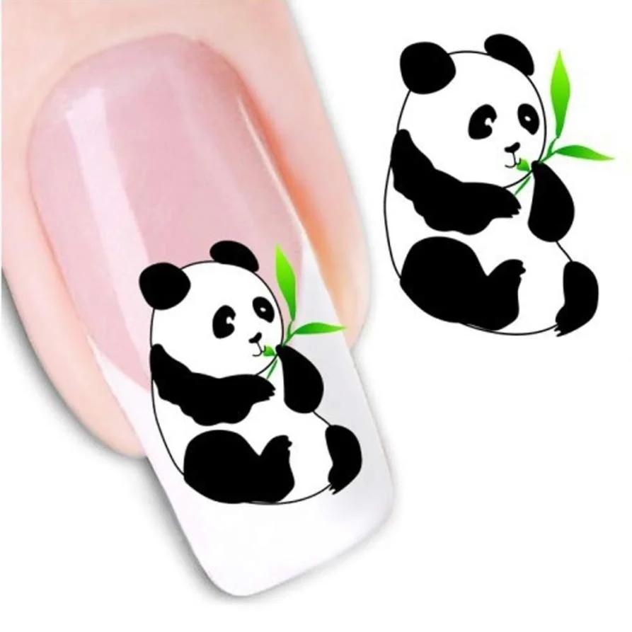 

5Sheets New Design Water Transfer Printing Nail Art Sticker Decals Cute Panda DIY Nail Ccreative Animals Finger Sticker Supplies