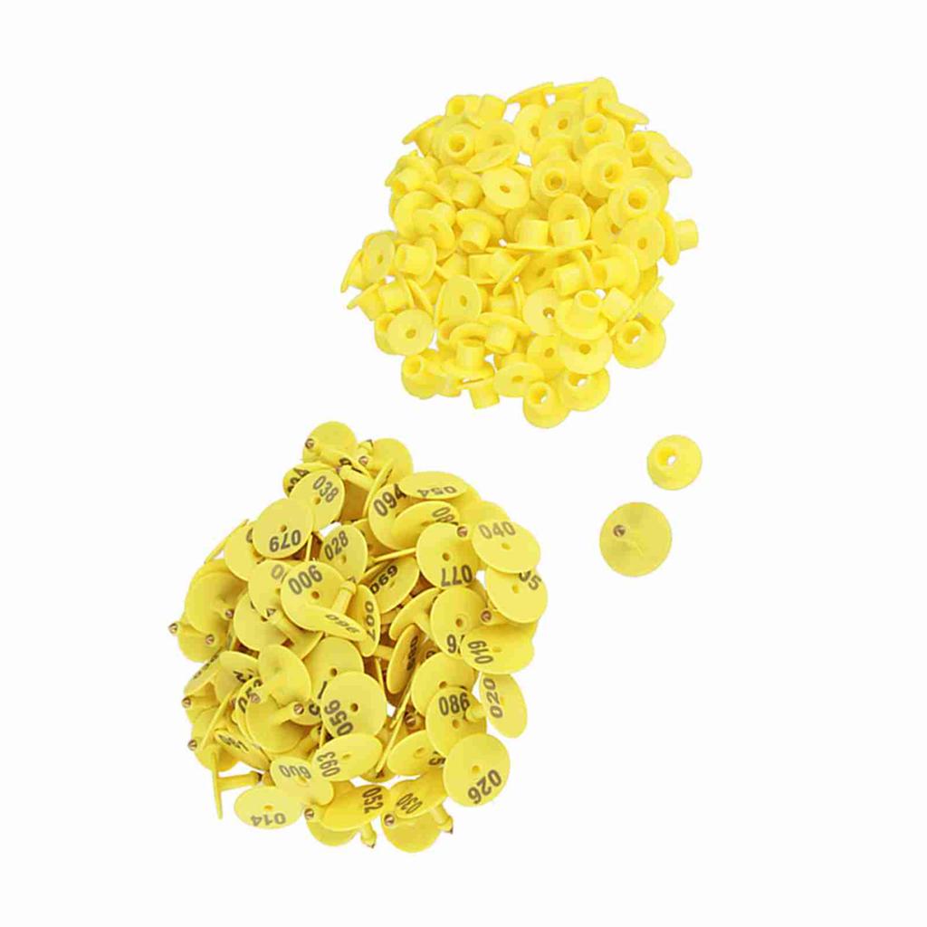 100Pcs Set Sheep Goat Hog Pig Cattle Beef Cow Livestock Ear Number Tag Farm Animal Lettering