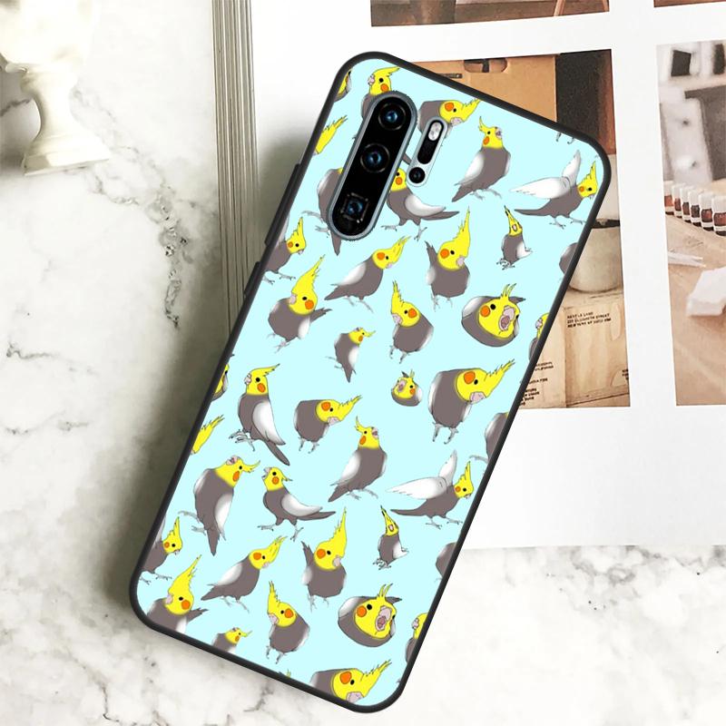 Cartoon Cockatiel Collage For Huawei Nova 10 SE 9 11 Pro Y60 Y70 Y90 Y61 Y91 Y72 Y73 12i 11i 8i P20 P30 P40 Lite Case