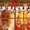 Christmas Dwarf Doll Ornaments 12/24/36Pcs Wooden Nutcracker Gnome Ornament Set for Tree, Retro Hanging Decorative Faceless Dolls Decorations